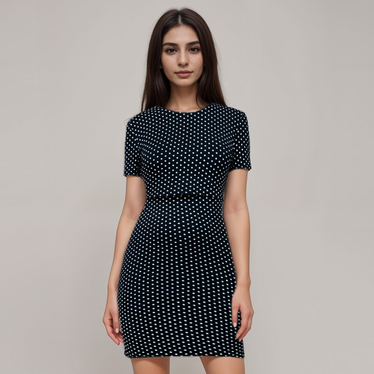 Vestido de lactancia con lunares