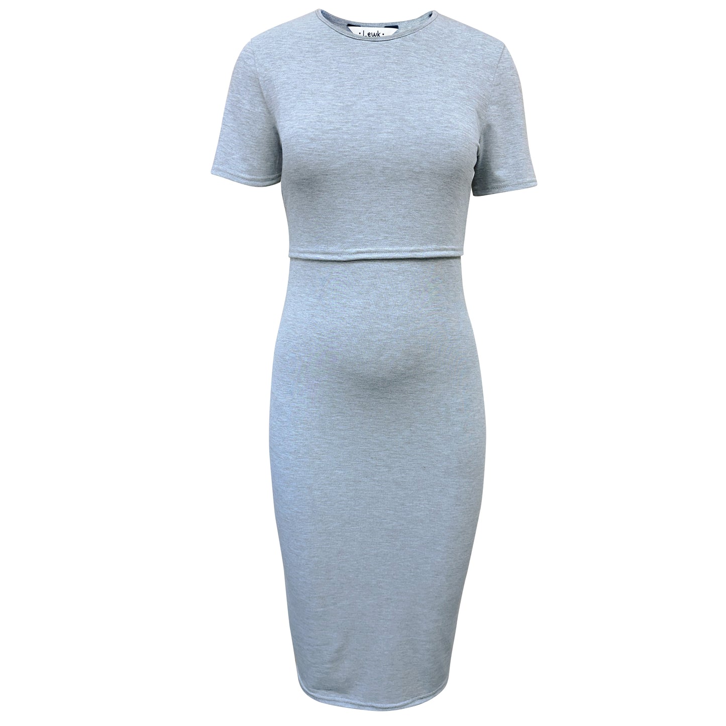Vestido de lactancia en color gris jaspeado