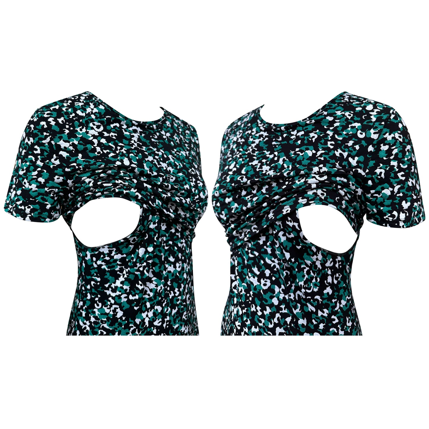 Vestido de lactancia con estampado de camuflaje