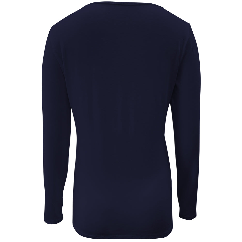 Camiseta azul marino de manga larga para lactancia
