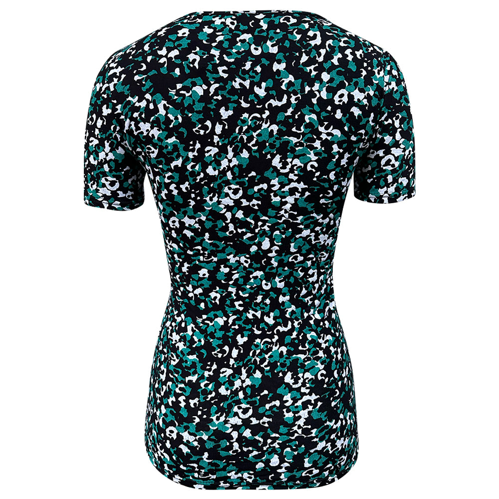 Camiseta de manga corta con estampado de camuflaje para lactancia