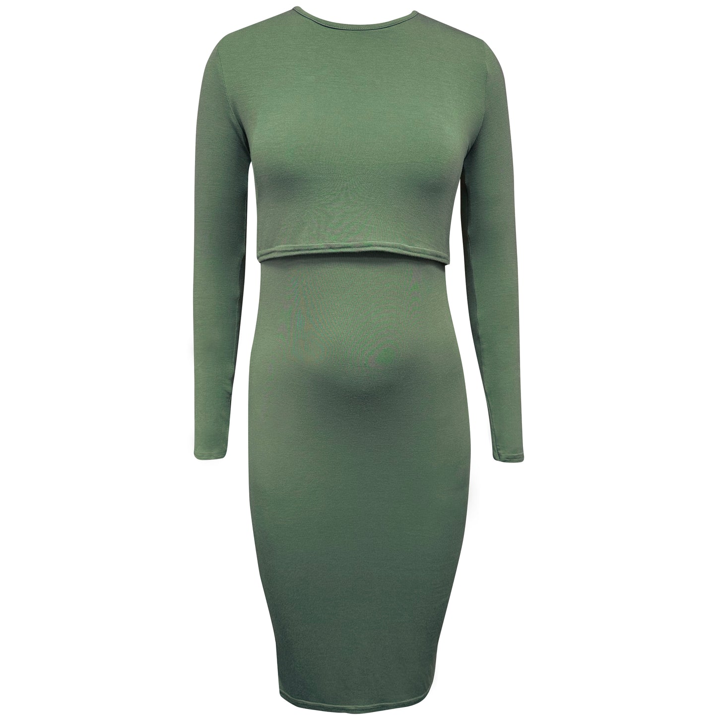 Vestido caqui de lactancia