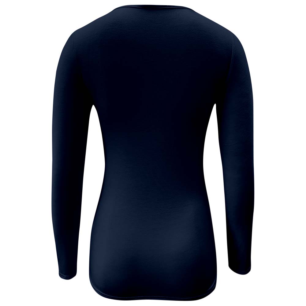 Haut bandeau d'allaitement à manches longues bleu marine