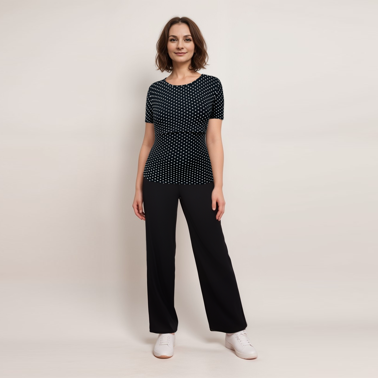 Nursing Short sleeve Polka Dot Top