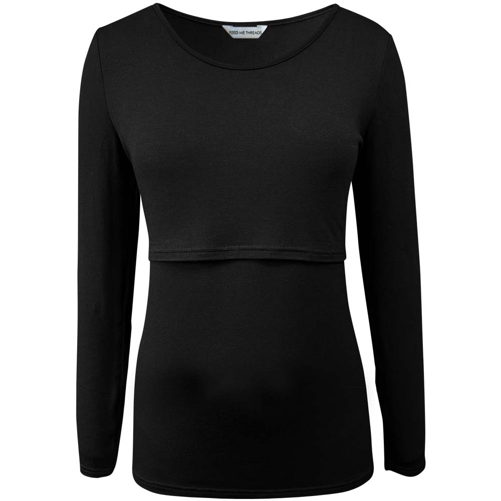 Nursing long sleeve Black Top