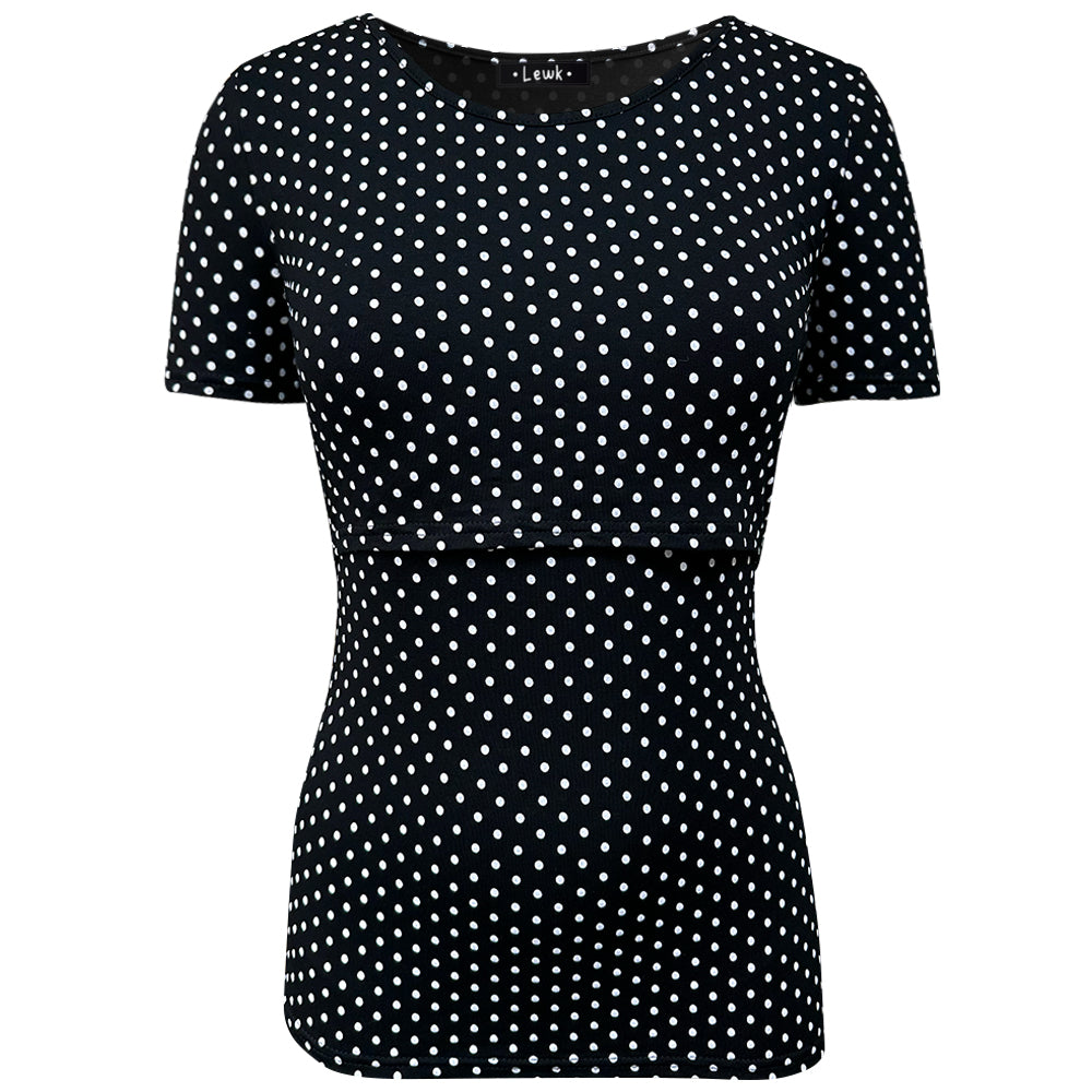 Nursing Short sleeve Polka Dot Top