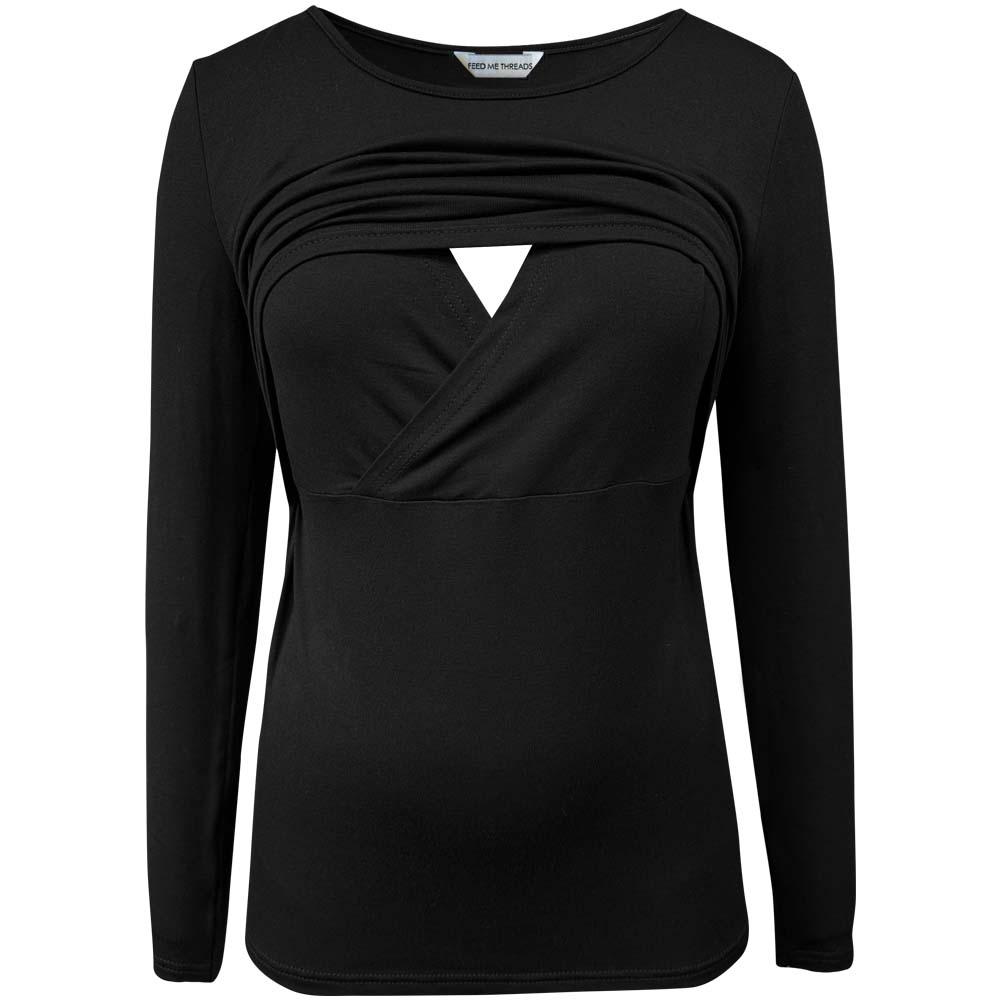 Nursing long sleeve Black Top