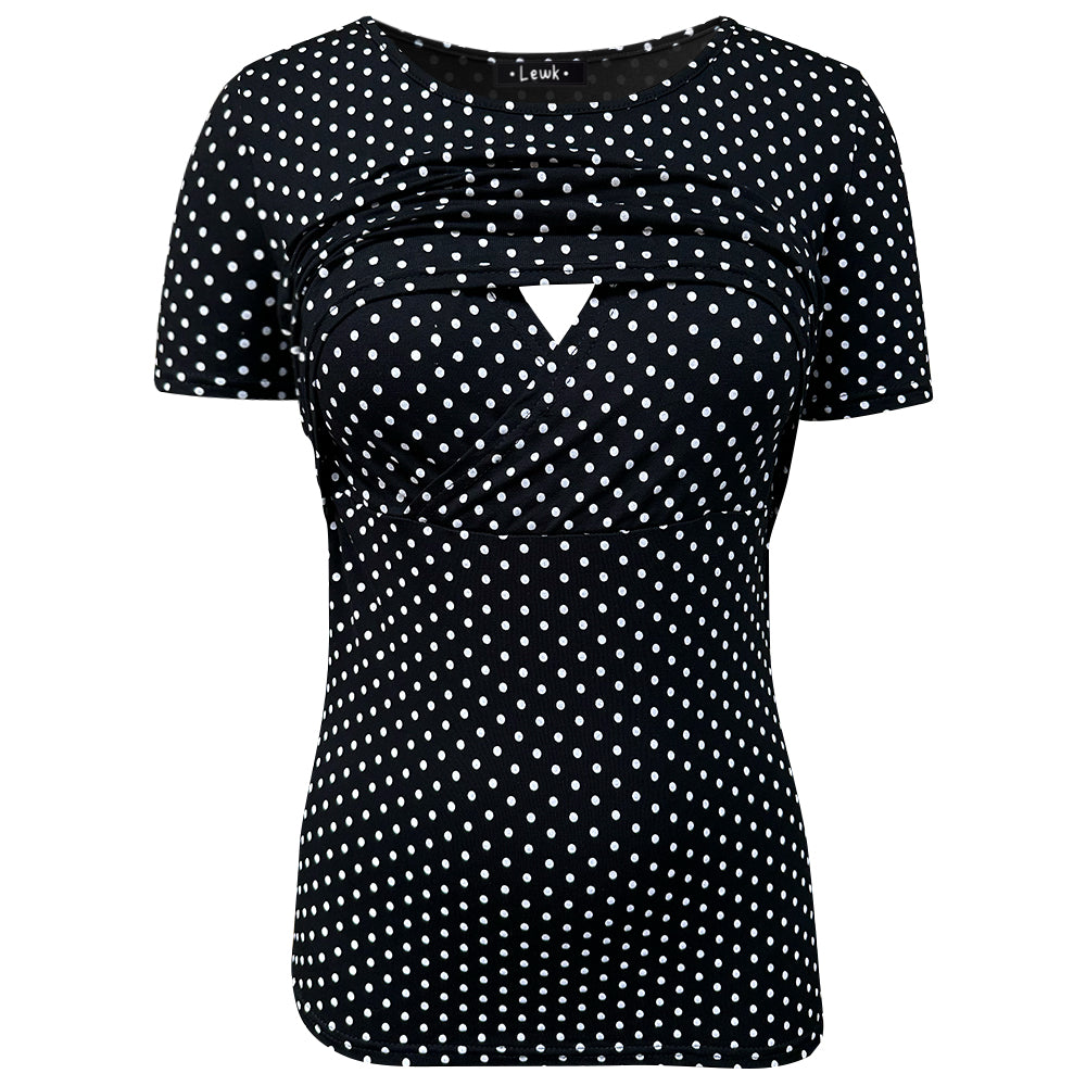 Nursing Short sleeve Polka Dot Top