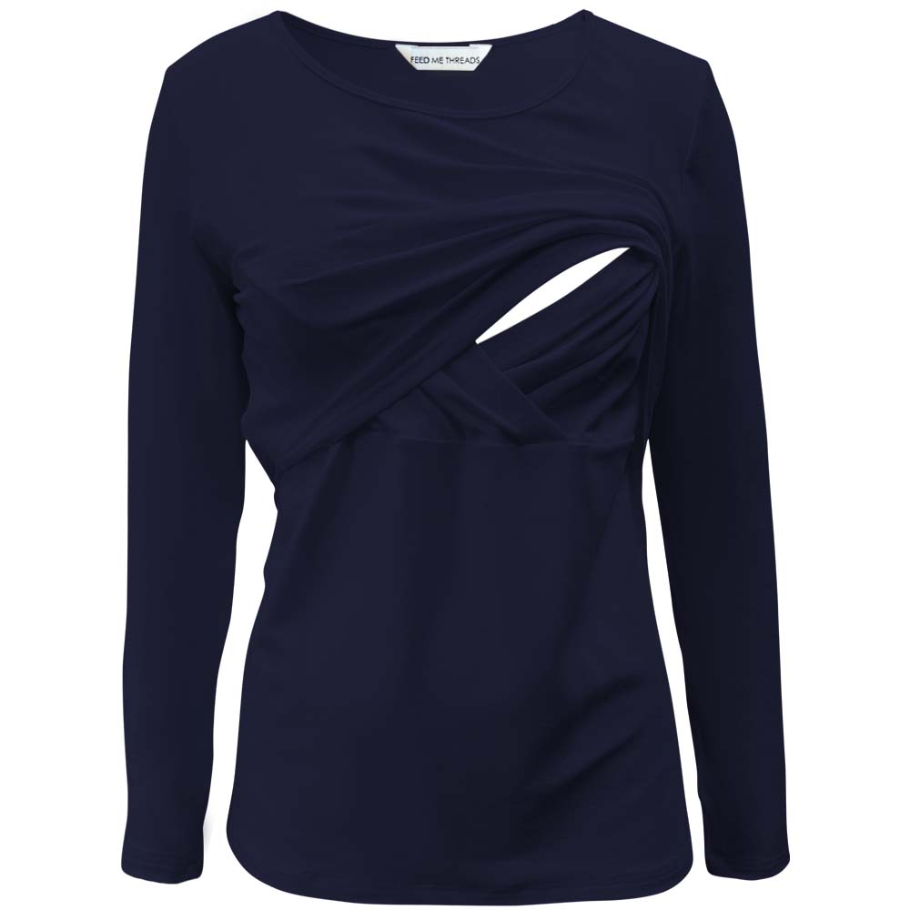 Nursing long sleeve Navy Top