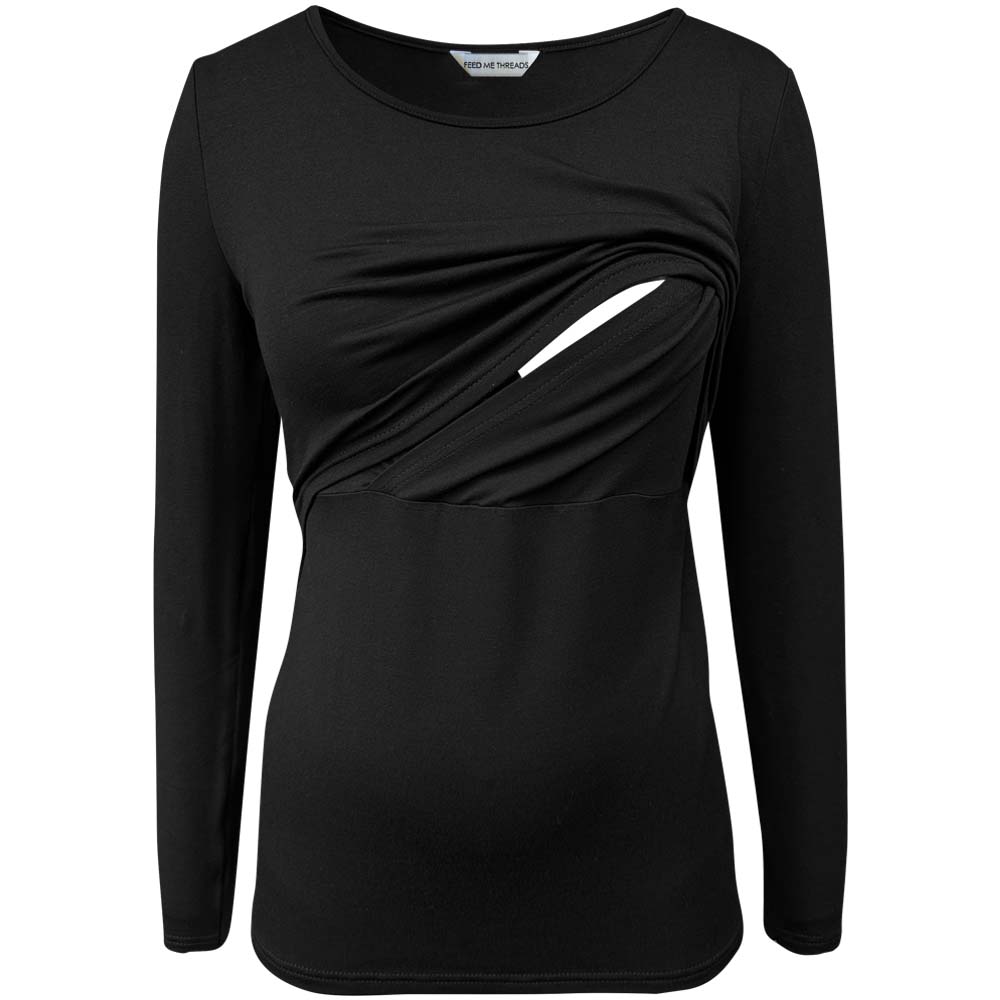 Nursing long sleeve Black Top