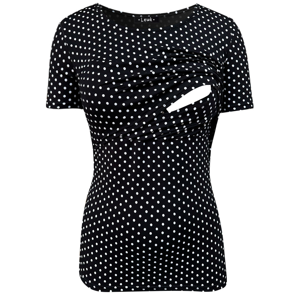 Nursing Short sleeve Polka Dot Top