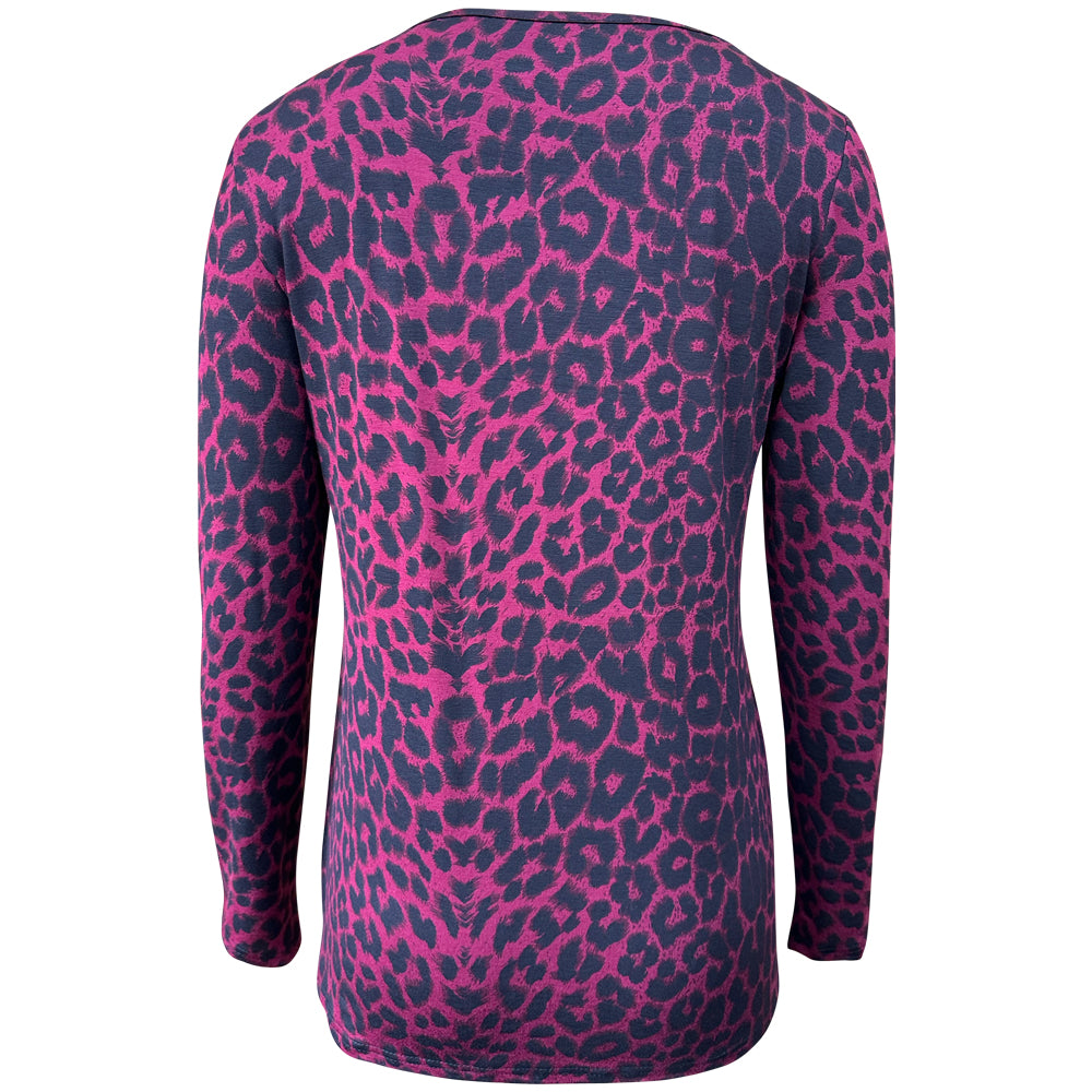 Nursing Long Sleeve Red Leopard Top