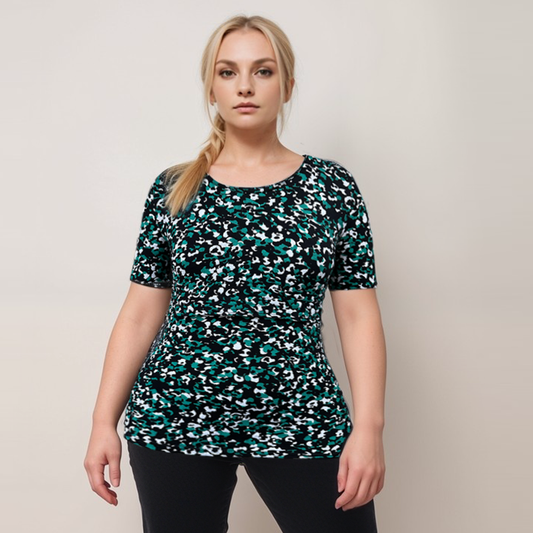 Camiseta de manga corta con estampado de camuflaje para lactancia