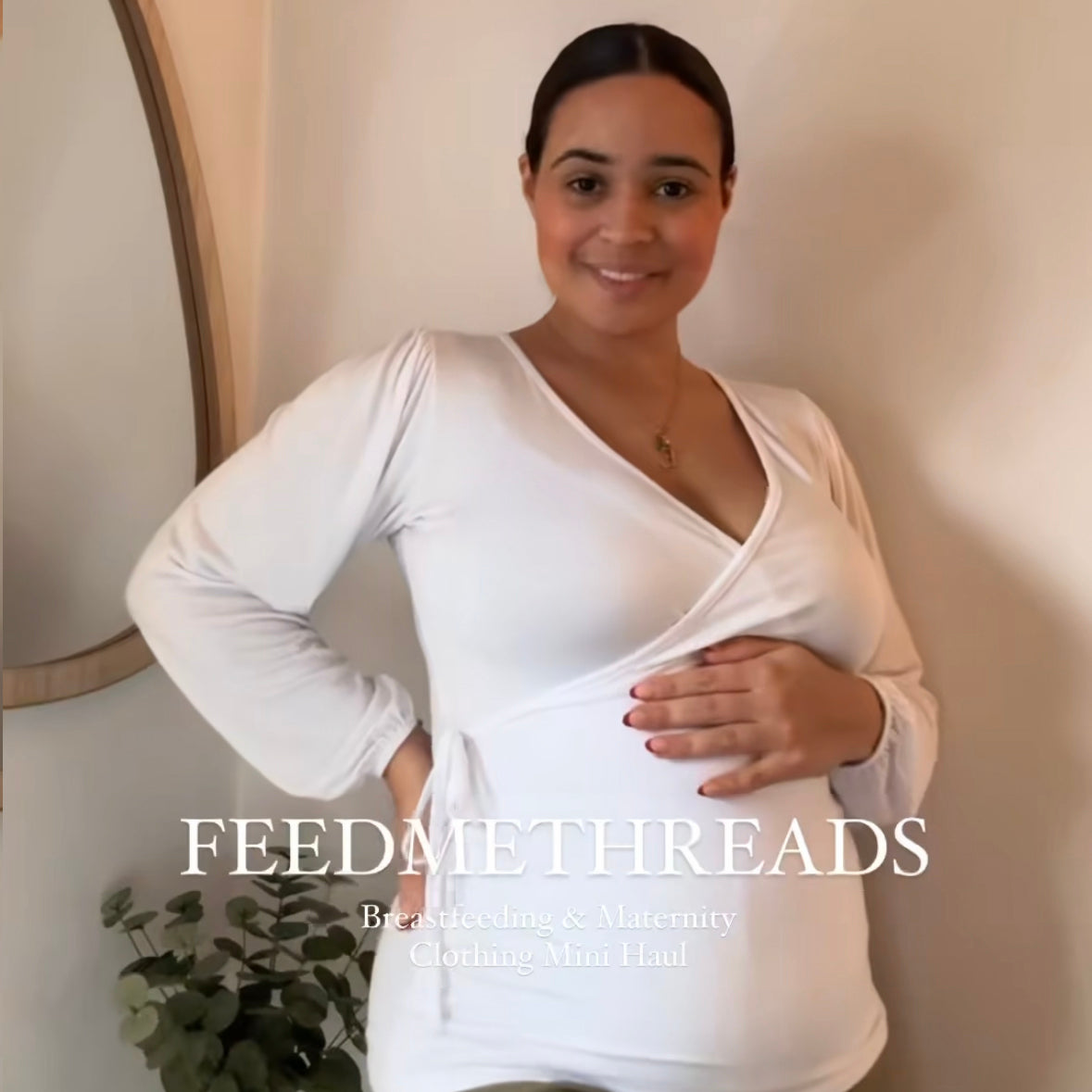 Nursing Puff long sleeve White Top