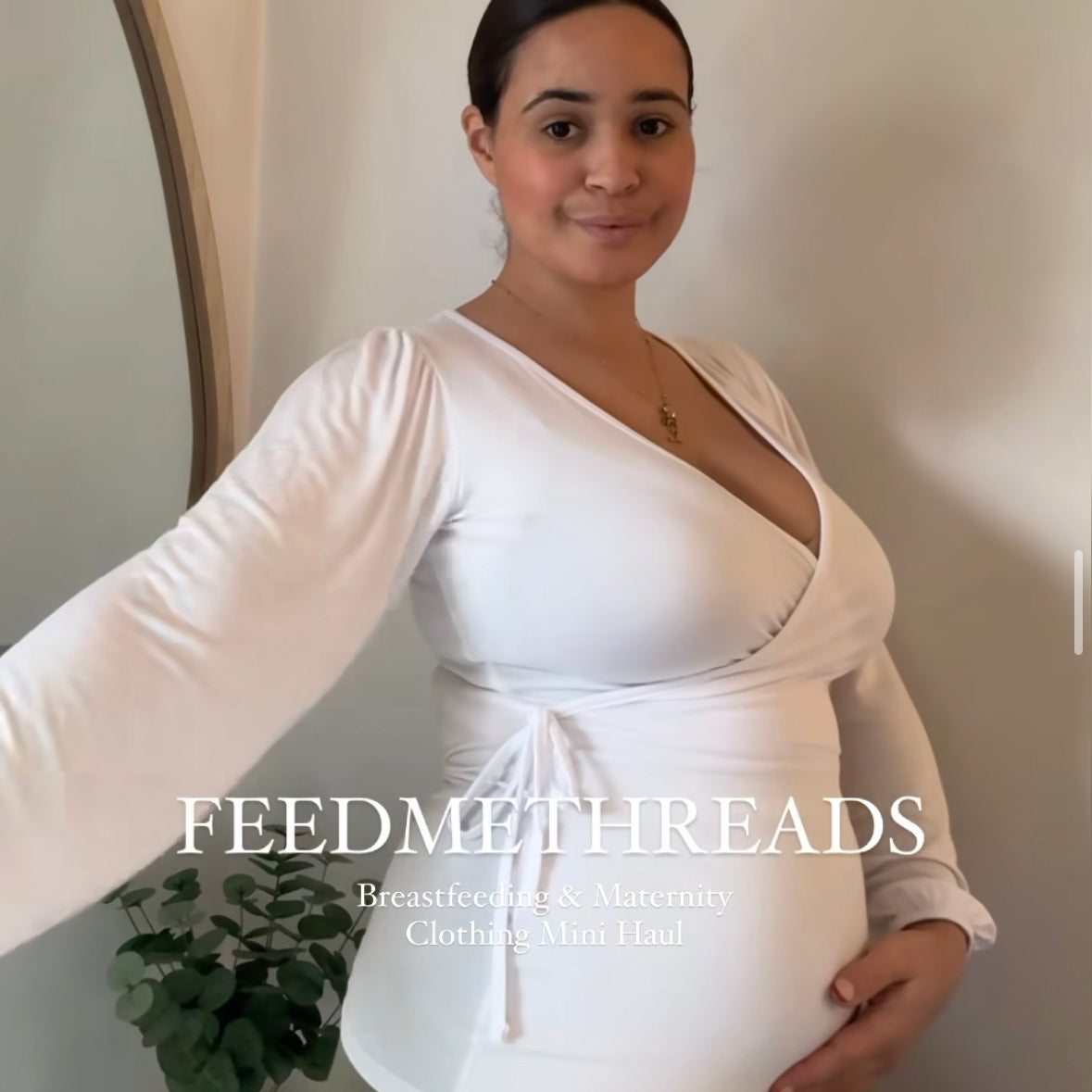 Nursing Puff long sleeve White Top