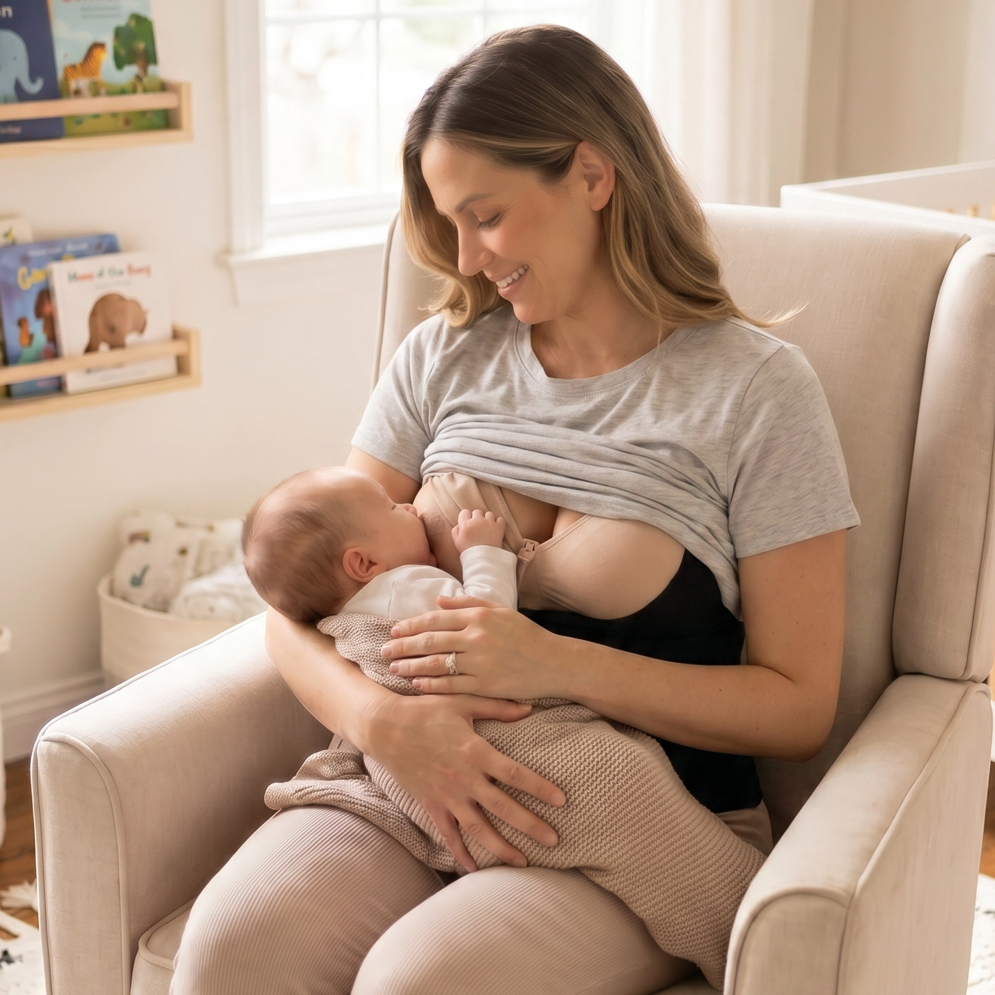 Black Under-Bust Nursing Vest