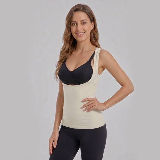 Nude Undercut Design underbust Breastfeeding Vest | Seamless Nursing Tank Top, Soft & Stretchy