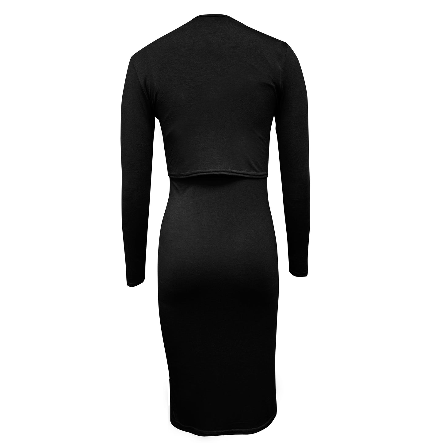 Nursing Long Sleeve Black Dress