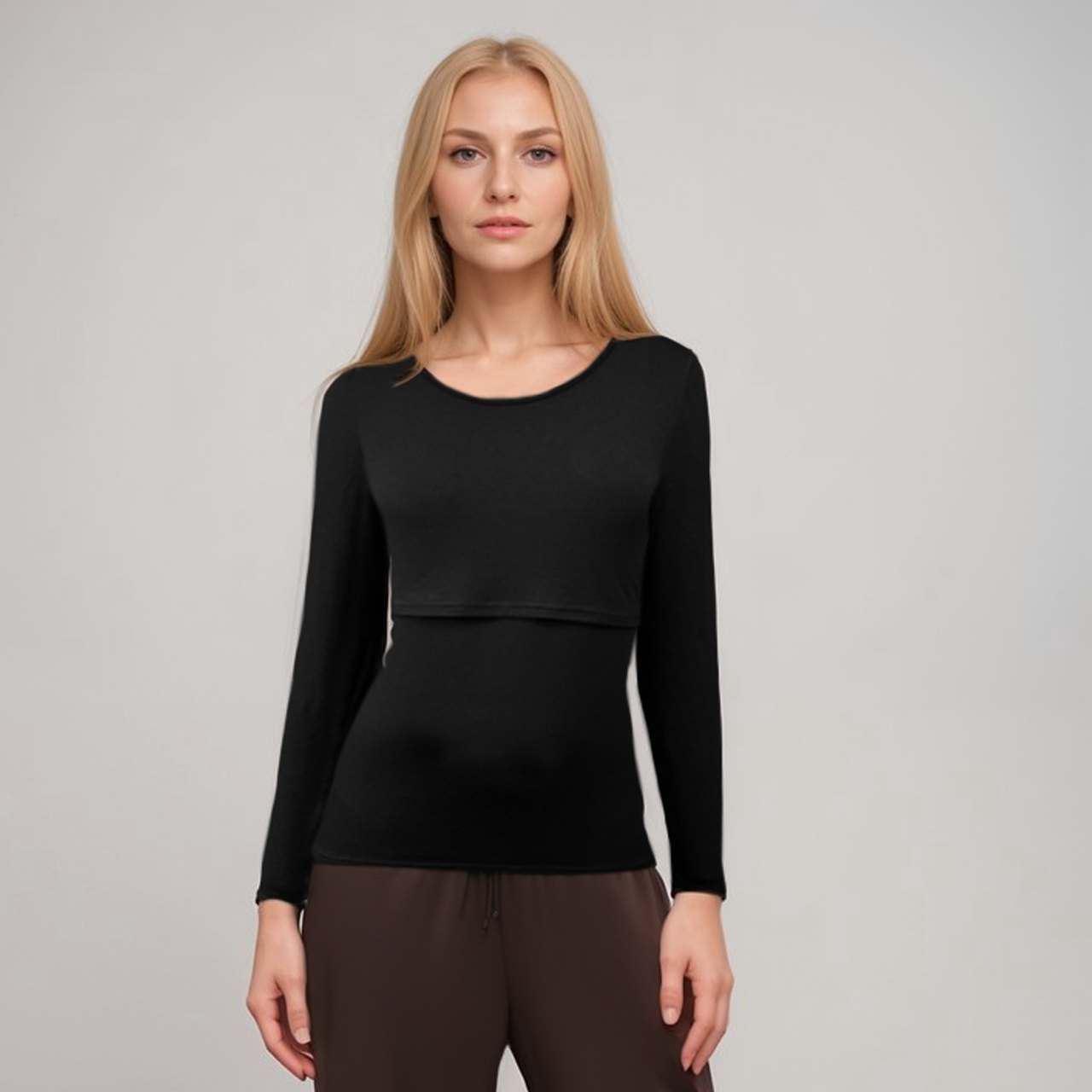 Nursing long sleeve Black Top