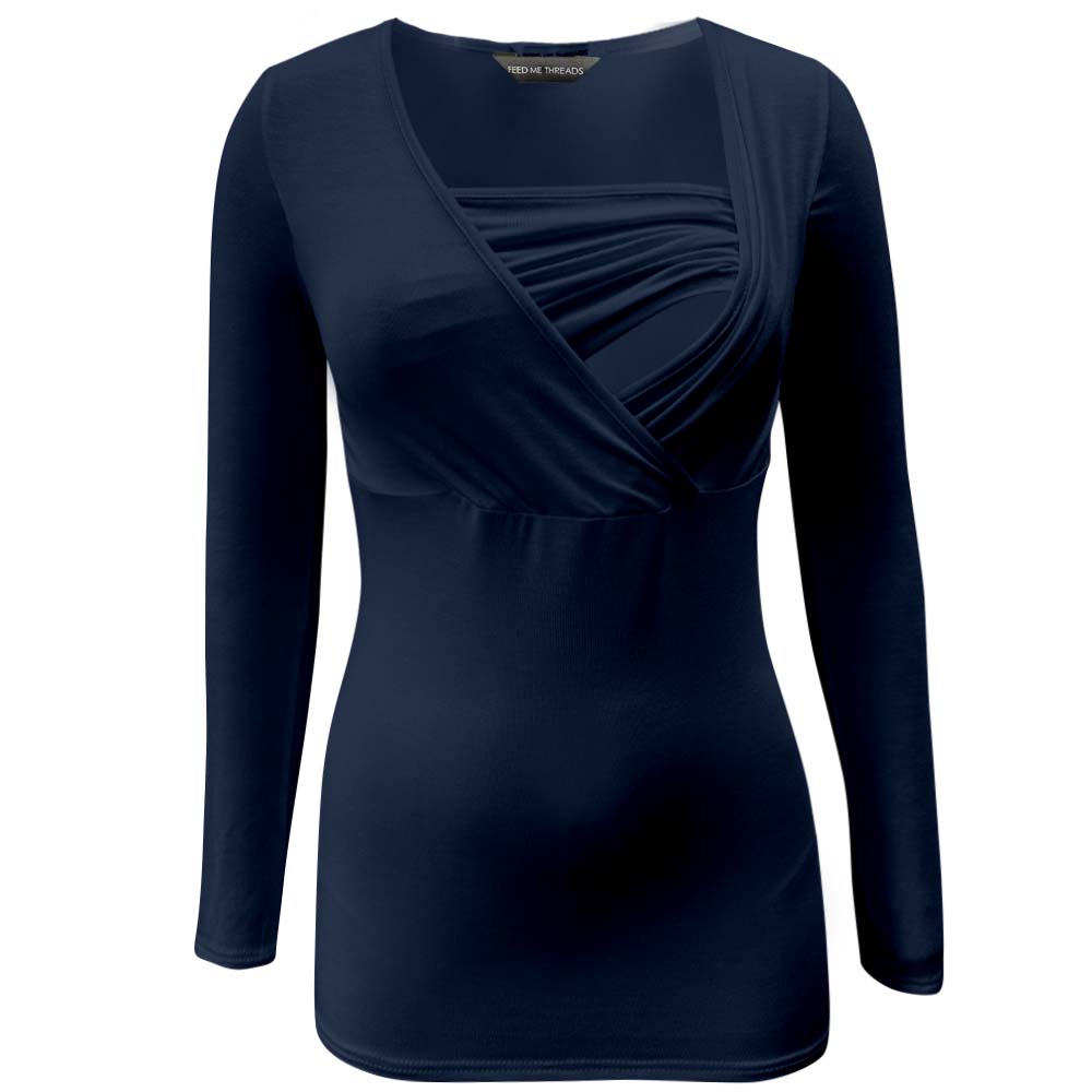 Nursing bandeau long sleeve Navy Top