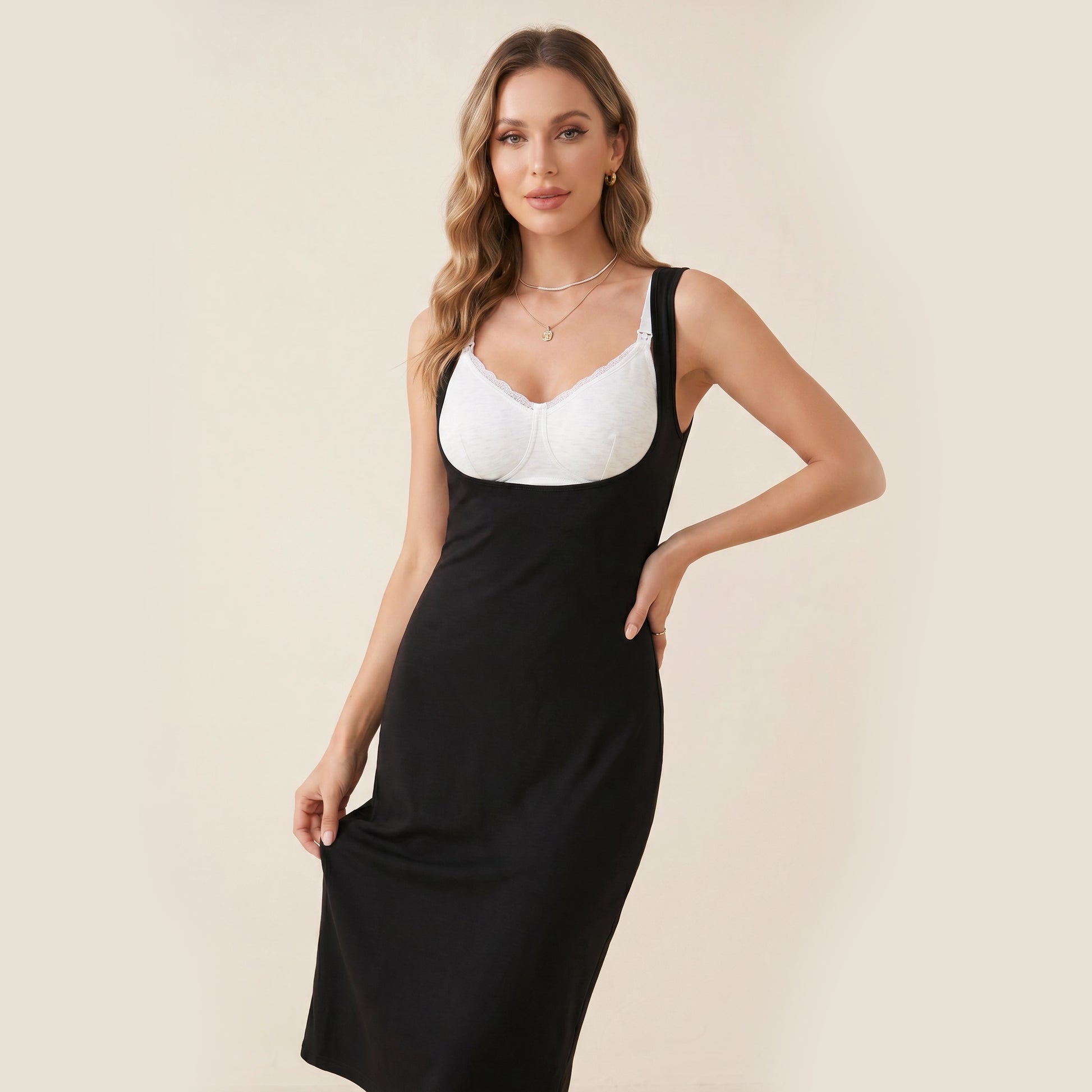 Underbust Nursing Column Dress