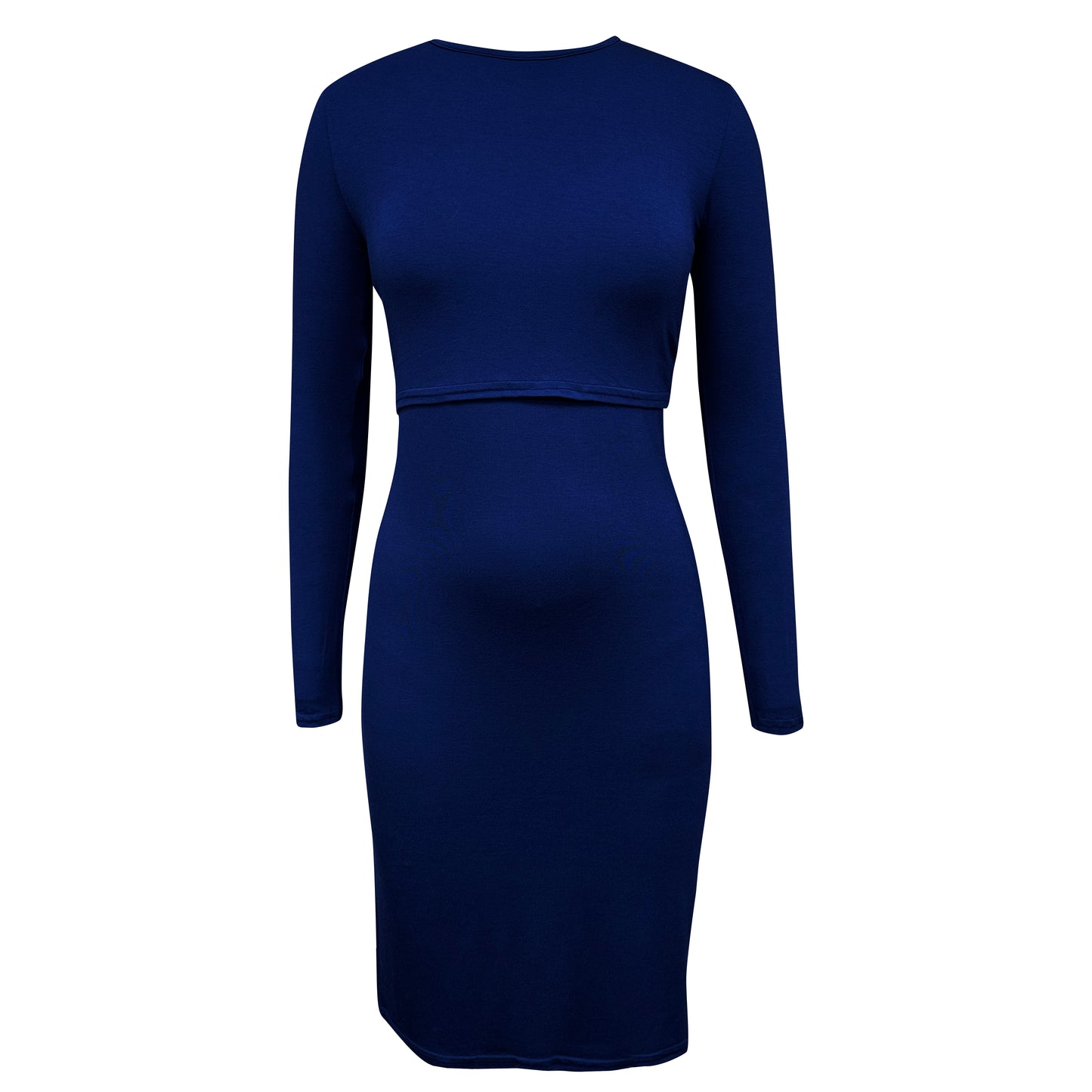 Nursing Long Sleeve Navy Dress